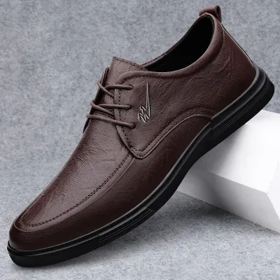  BREATHABLE BRITISH SOFT SOLE COMFORTABLE LEATHER SHOES 2801DBr